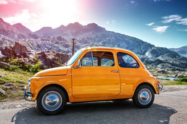 Fiat 500 Oldtimer Reise Alpen St. Gotthard